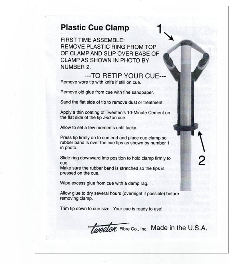 Tweeten Plastic Pool Billiard Cue Tip Clamp - Image 2
